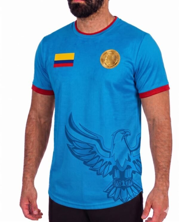tshirt_amarilla_hombre_frente_colombia_aguila_azul_claro Camiseta de Colombia Aguila - Hombre