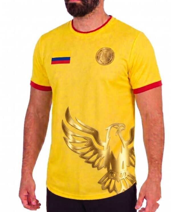 tshirt_amarilla_hombre_frente_colombia_aguila_dorada Camiseta de Colombia Aguila - Hombre