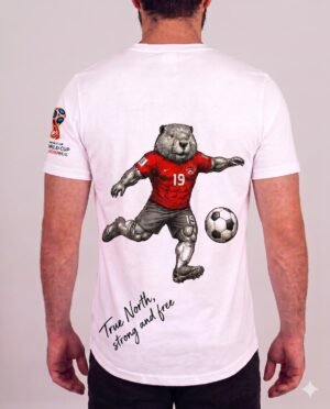 tshirt_blanca_hombre_castor_espalda Camiseta Canadá Castor Footballer