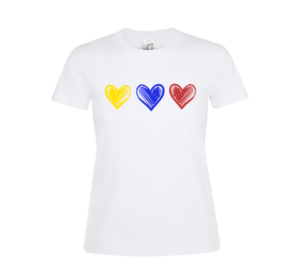 Camisa corazones_colombia_mujer_blanco_frente2 Camiseta Colombia Corazones